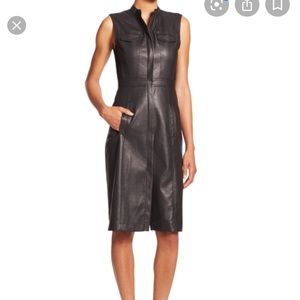 BCBGMAXAZRIA Allexandria Faux Leather Dress XXS